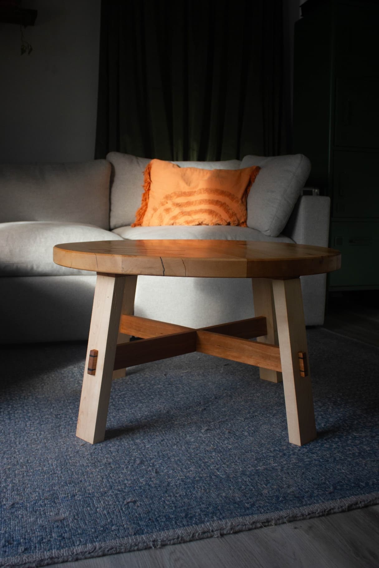 Sugar Maple, Cherry Round Coffee/Tea Table - view 1