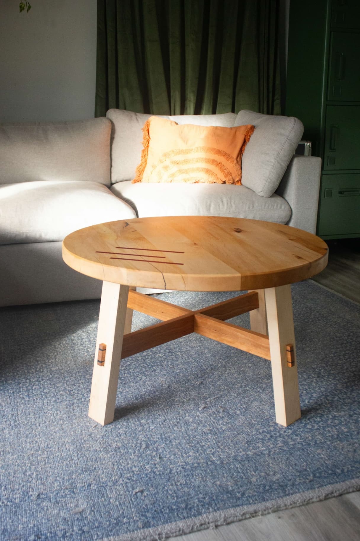 Sugar Maple, Cherry Round Coffee/Tea Table - view 2