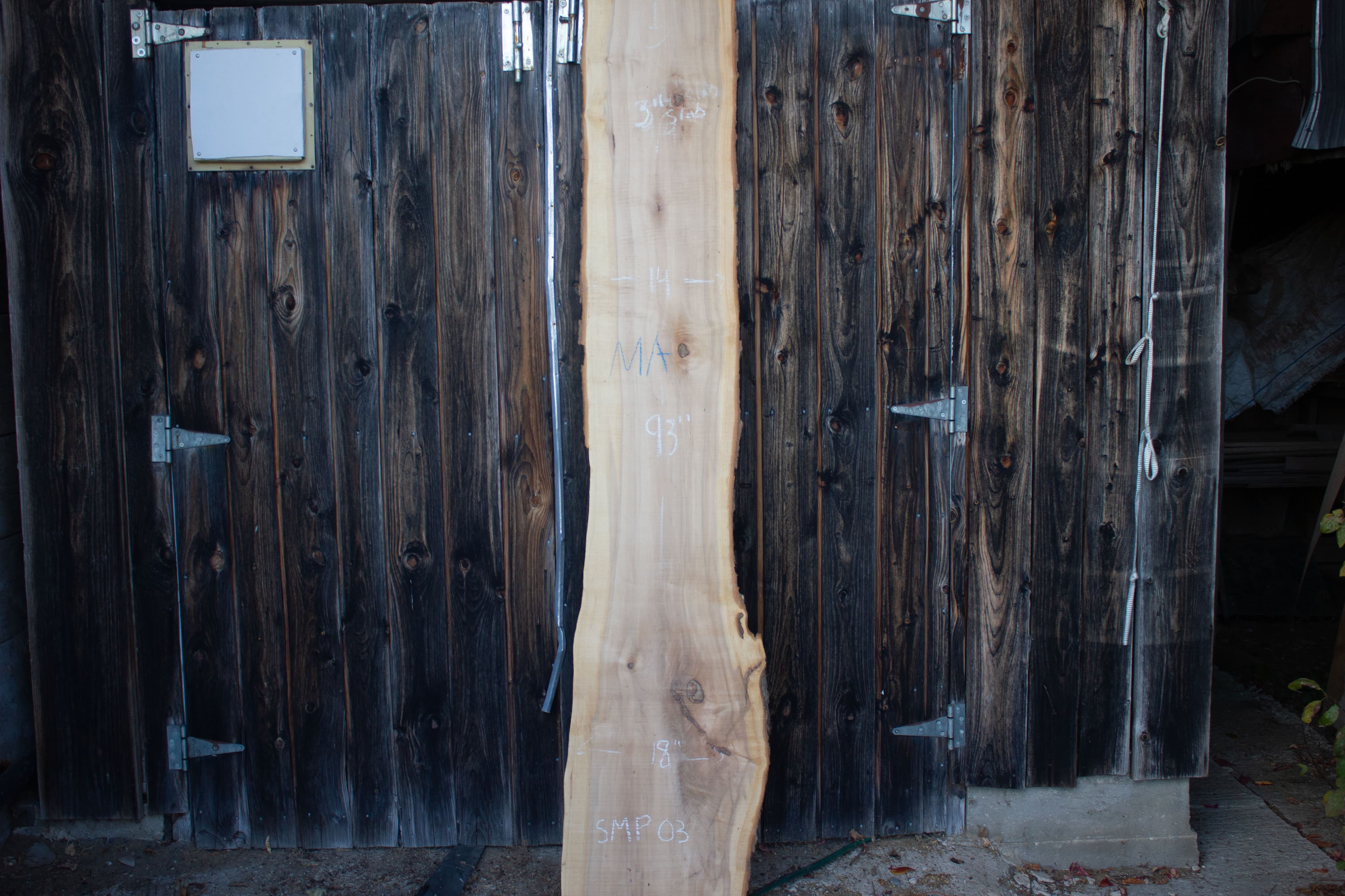 Sugar Maple live edge slab - Sugar Maple Live Edge Slab main view SMP03